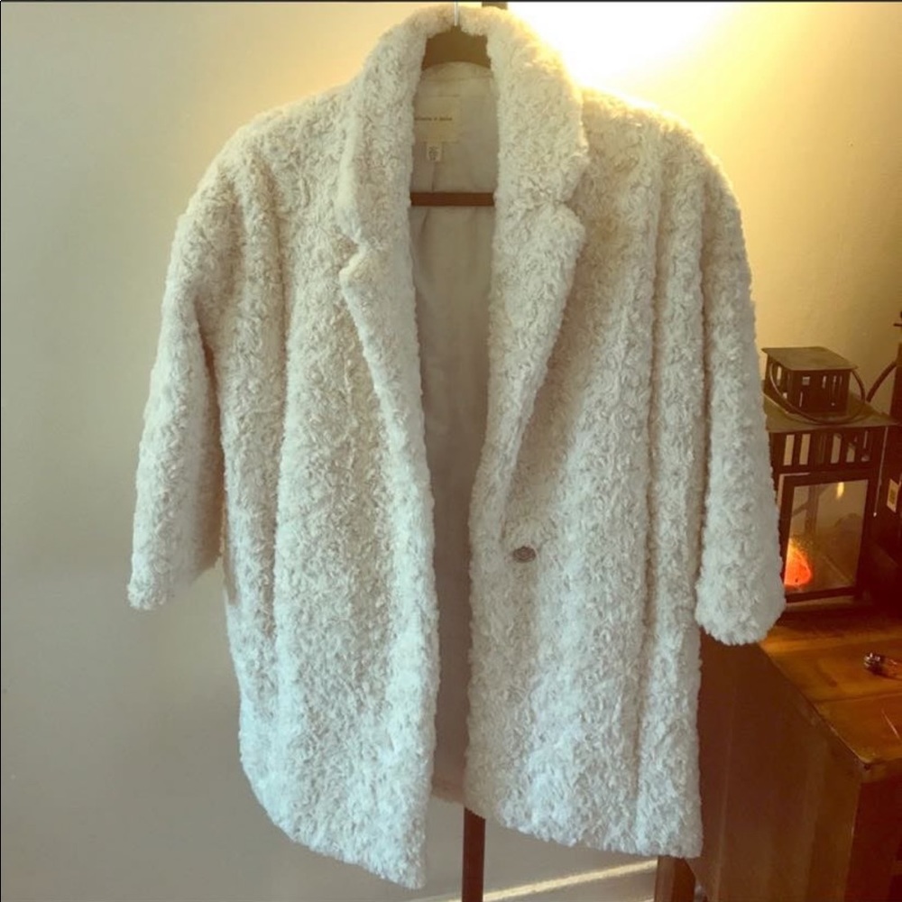 Silence + noise fur jacket teddy jacket